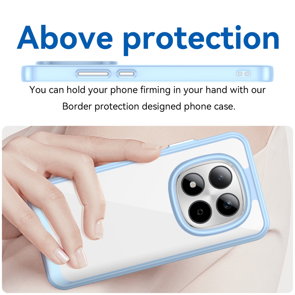 Gél tok kemény hátlappal a Xiaomi Redmi Note 15 Pro 5G számára - kék