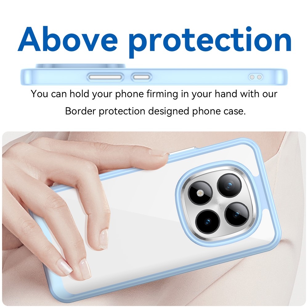 Gél tok kemény hátlappal Xiaomi Redmi Note 15 Pro+ 5G/Xiaomi Poco M8 Pro 5G - kék