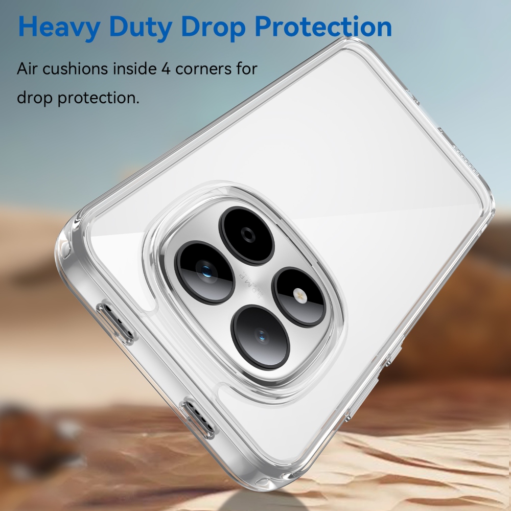 Gél tok kemény hátlappal Xiaomi Redmi Note 15 Pro 5G - átlátszó