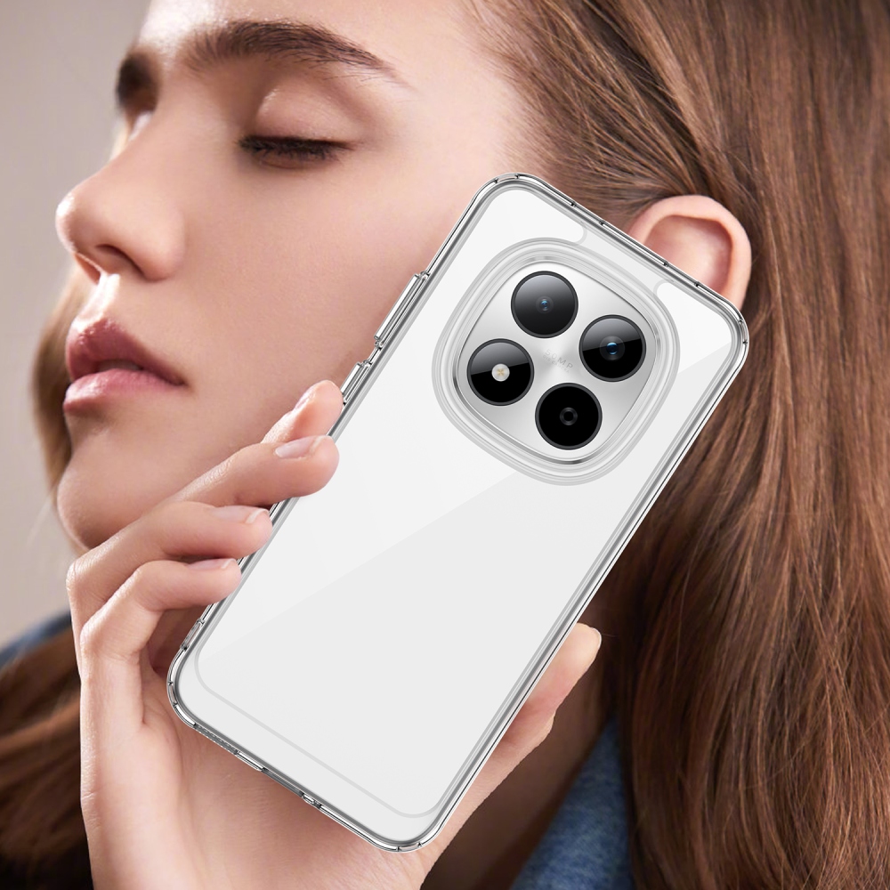 Gél tok kemény hátlappal Xiaomi Redmi Note 15 Pro 5G - átlátszó