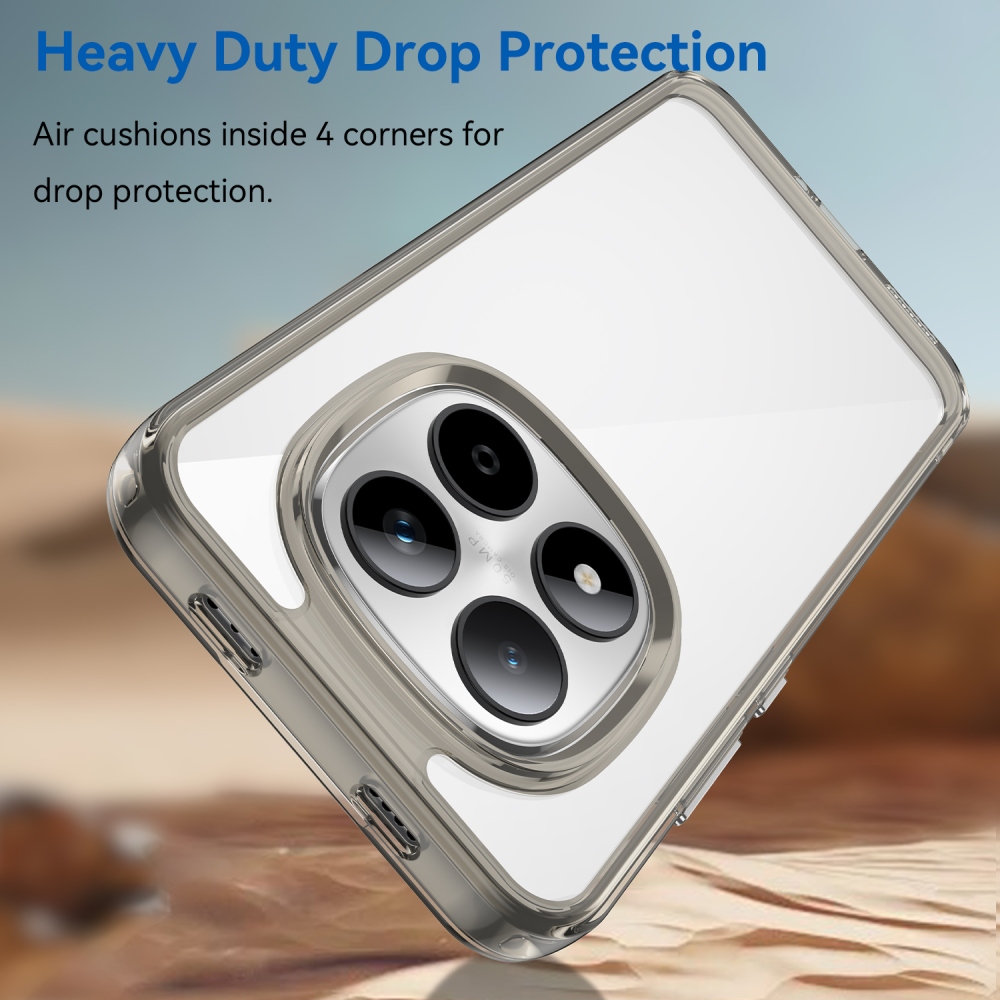 Gél tok rögzített hátlappal a Xiaomi Redmi Note 15 Pro 5G-re - szürke