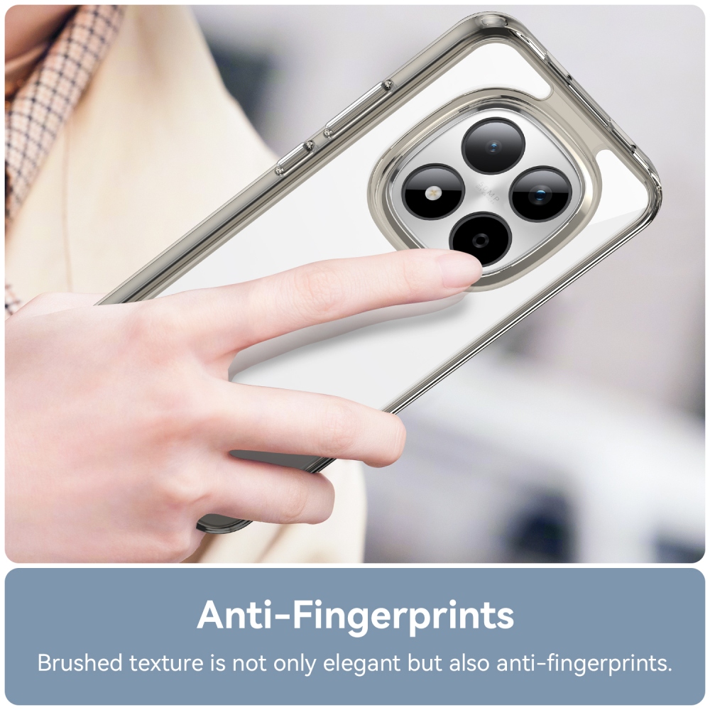 Gél tok rögzített hátlappal a Xiaomi Redmi Note 15 Pro 5G-re - szürke