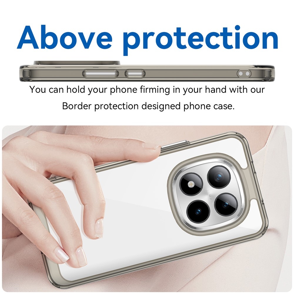 Gél tok kemény hátlappal a Xiaomi Redmi Note 15 Pro+ 5G/Xiaomi Poco M8 Pro 5G számára - szürke