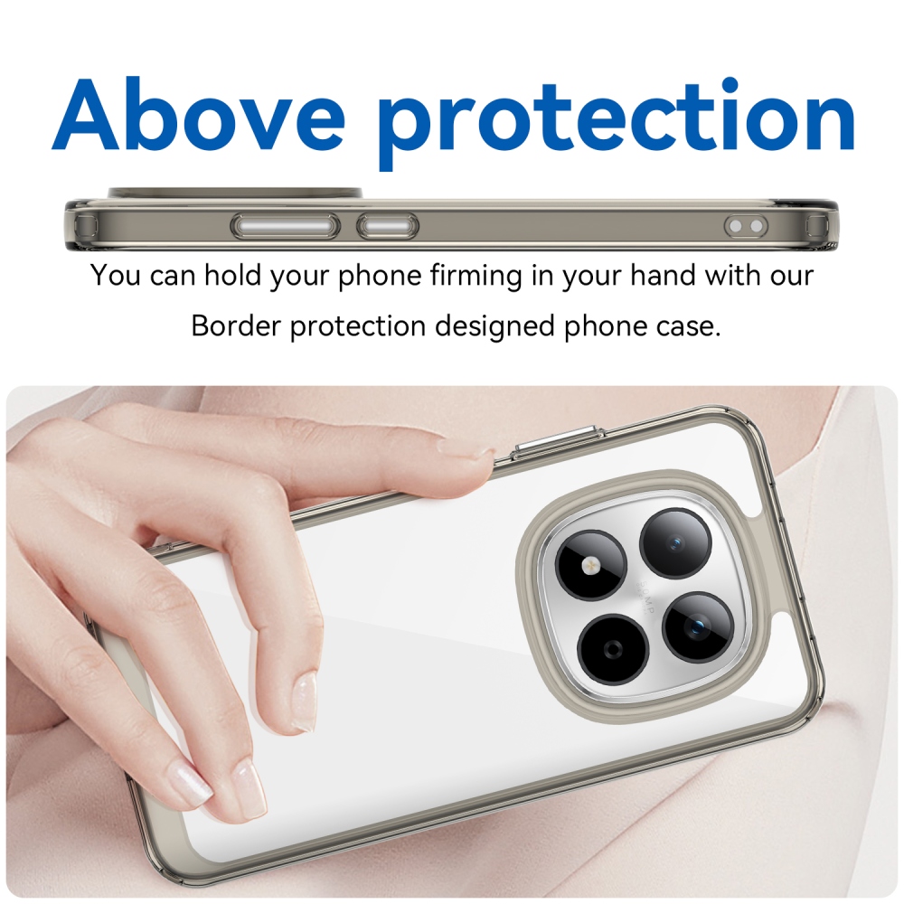 Gél tok rögzített hátlappal a Xiaomi Redmi Note 15 Pro 5G-re - szürke