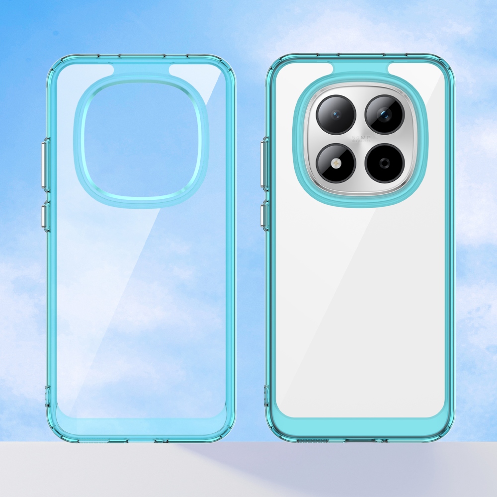 Gél tok kemény hátlappal a Xiaomi Redmi Note 15 Pro 5G számára - világoskék színben