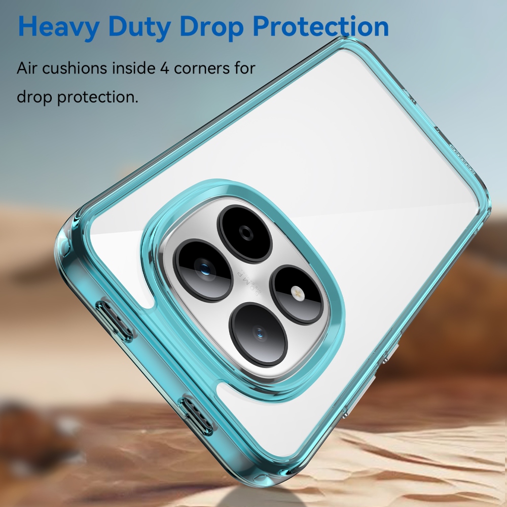 Gél tok kemény hátlappal a Xiaomi Redmi Note 15 Pro 5G számára - világoskék színben