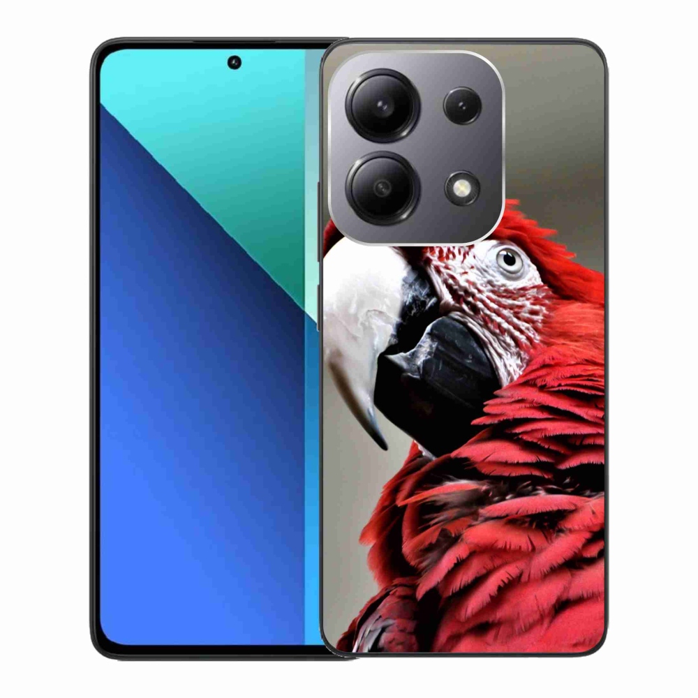 Gél tok mmCase a Xiaomi Redmi Note 13-hoz - papagáj ara piros