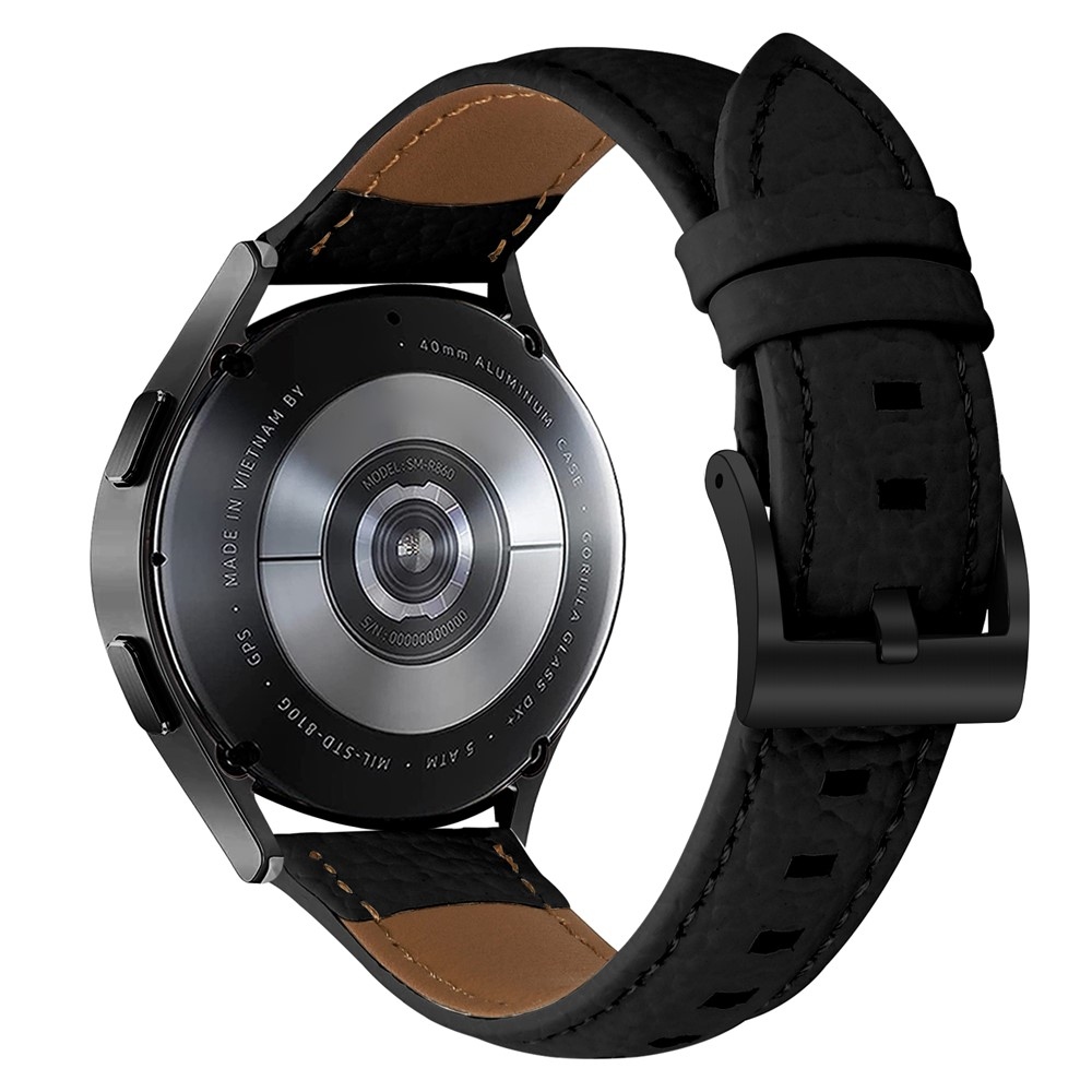 Genu bőr szíj az Amazfit Active 2 Square/Active 2 készülékhez – fekete