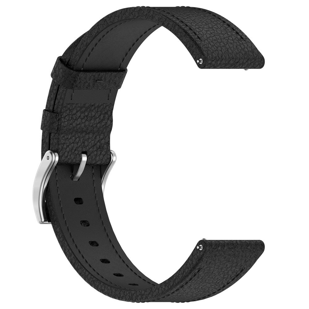 Genu bőr karkötő az Amazfit Balance 3/Bip Max készülékhez – fekete