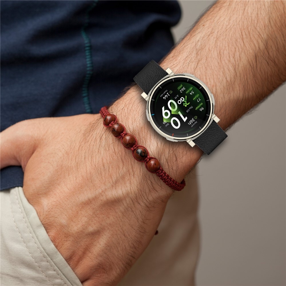 Genu bőr szíj az Amazfit Balance 3/Bip Max készülékhez – világosbarna