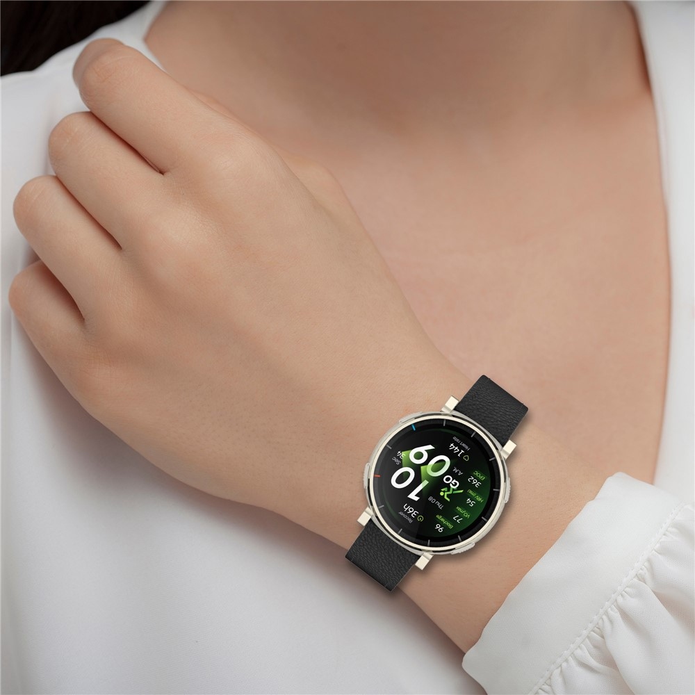 Genu bőr szíj az Amazfit Balance 3/Bip Max készülékhez – világosbarna