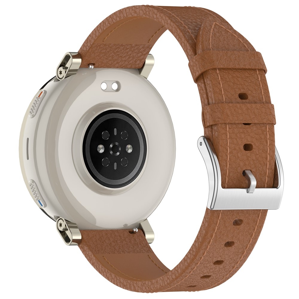 Genu bőr szíj az Amazfit Balance 3/Bip Max készülékhez – világosbarna