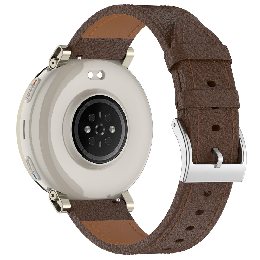Genu bőr szíj az Amazfit Balance 3/Bip Max készülékhez – sötétbarna