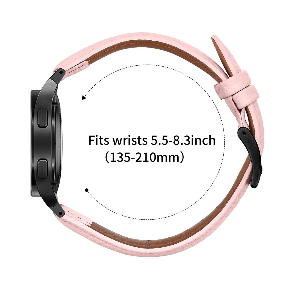 Genu bőr szíj a Samsung Galaxy Watch FE/Watch7 44 mm/40 mm/Watch6/Watch 5/Watch 4 órához – rózsaszín