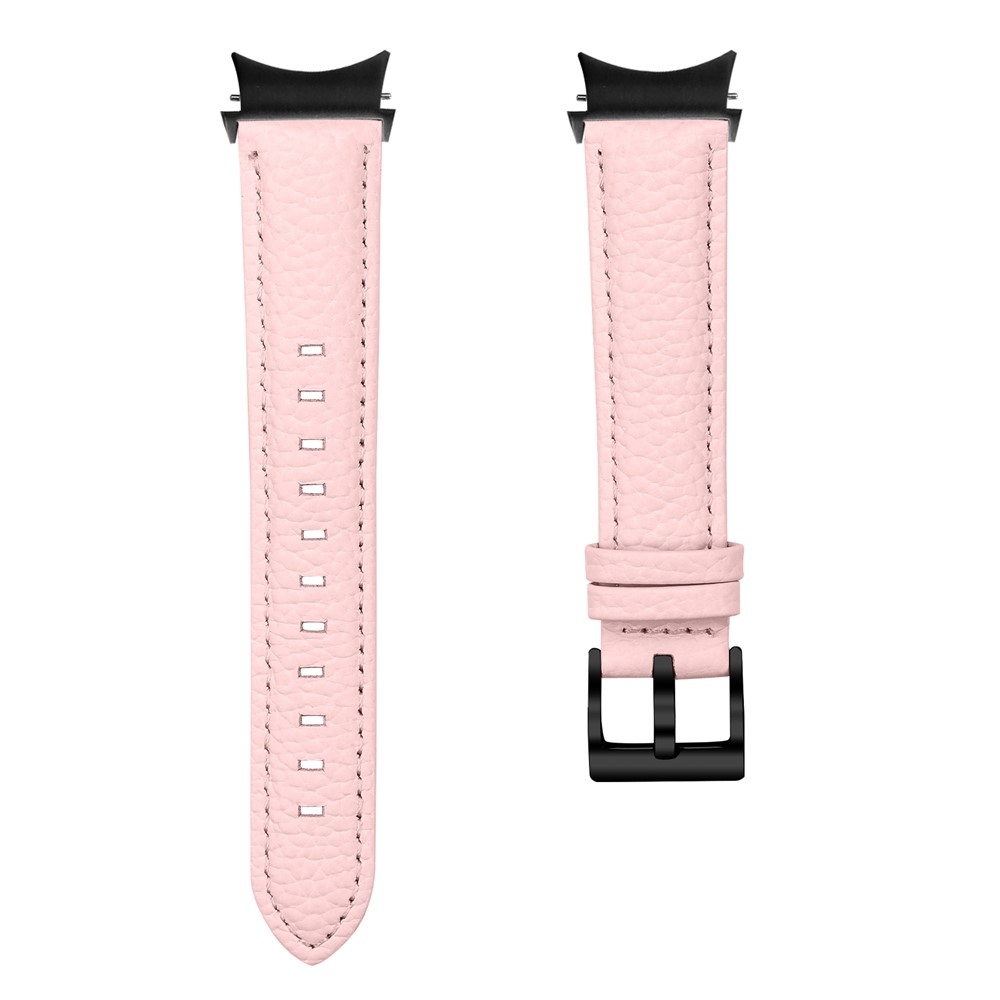 Genu bőr szíj a Samsung Galaxy Watch FE/Watch7 44 mm/40 mm/Watch6/Watch 5/Watch 4 órához – rózsaszín