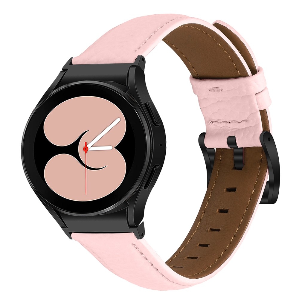 Genu bőr szíj a Samsung Galaxy Watch FE/Watch7 44 mm/40 mm/Watch6/Watch 5/Watch 4 órához – rózsaszín
