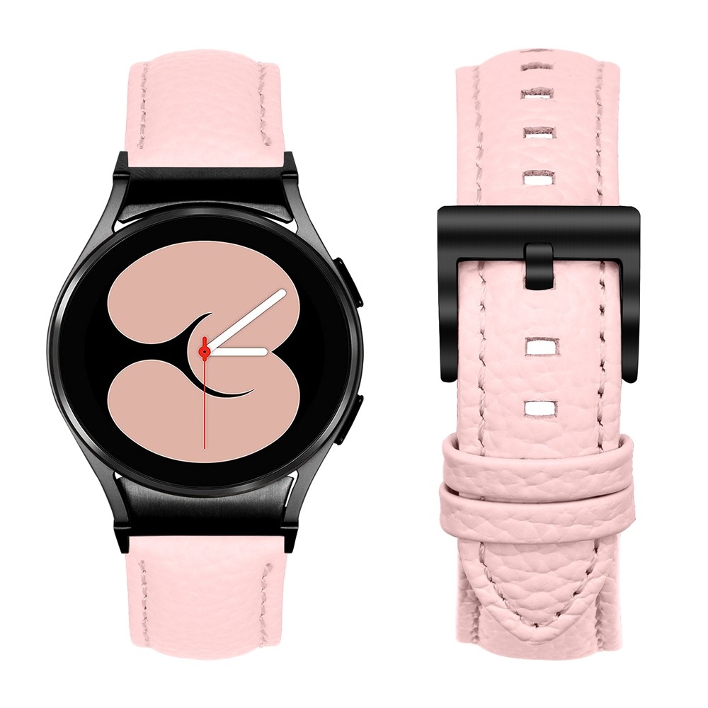 Genu bőr szíj a Samsung Galaxy Watch FE/Watch7 44 mm/40 mm/Watch6/Watch 5/Watch 4 órához – rózsaszín