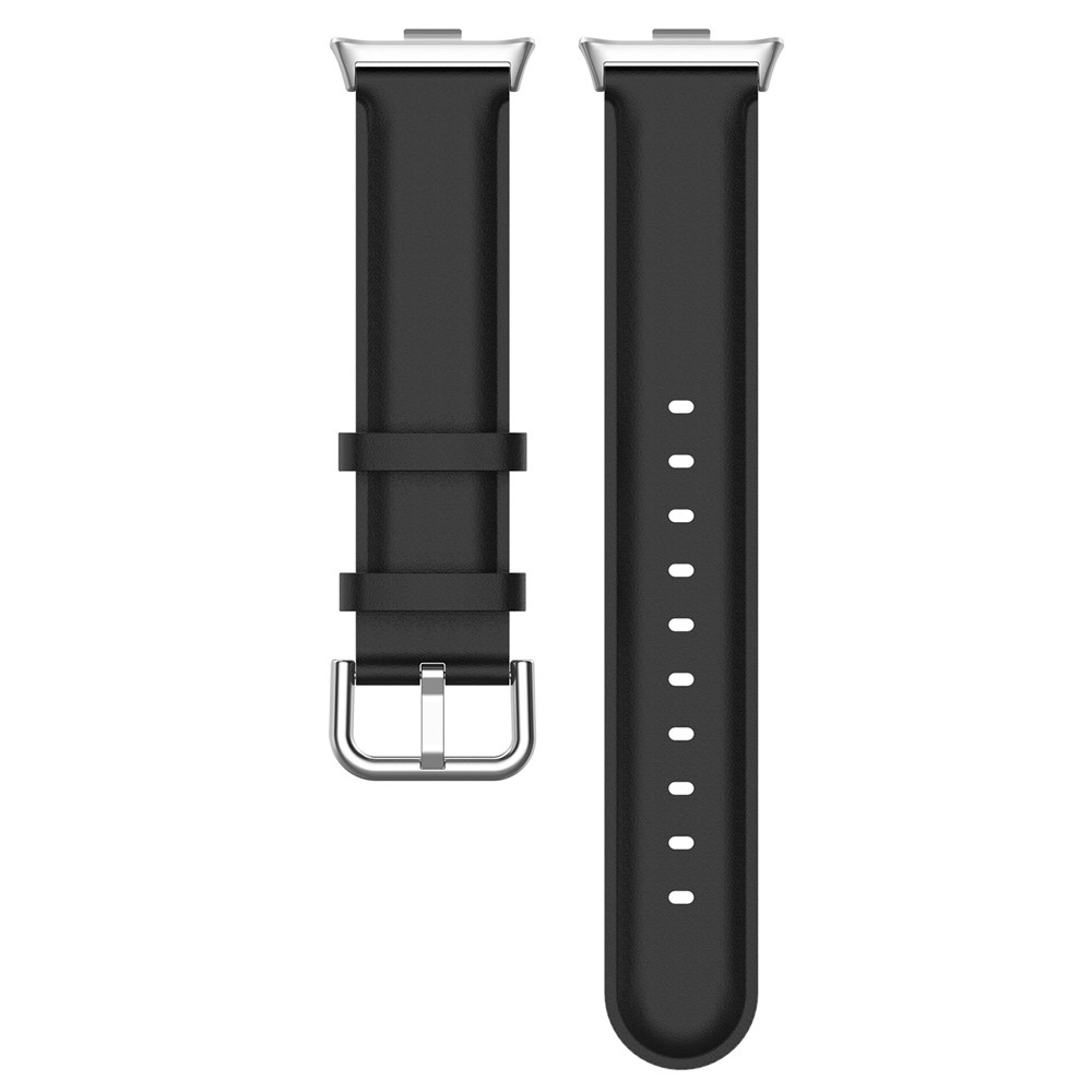 Genu bőr szíj a Xiaomi Smart Band 10 Pro/9 Pro/8 Pro/Redmi Watch 6/5/4 készülékekhez – fekete
