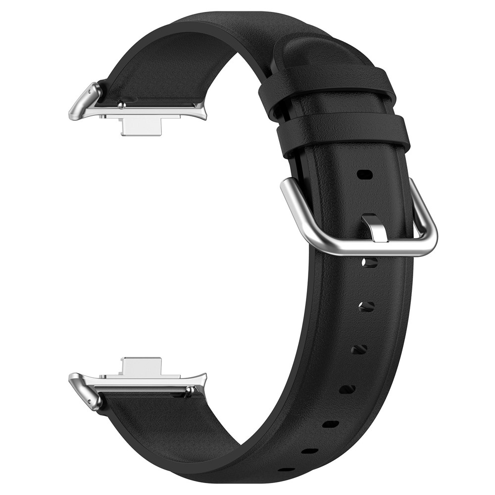 Genu bőr szíj a Xiaomi Smart Band 10 Pro/9 Pro/8 Pro/Redmi Watch 6/5/4 készülékekhez – fekete
