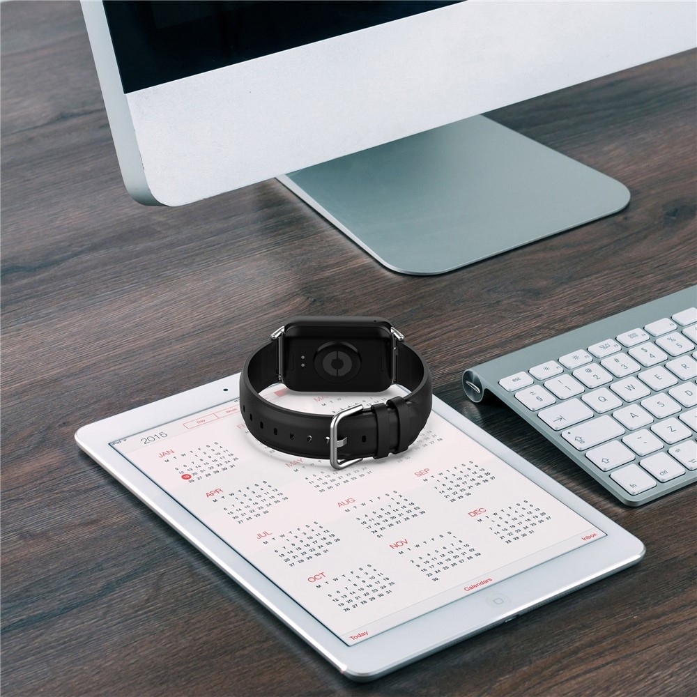 Genu bőr szíj a Xiaomi Smart Band 10 Pro/9 Pro/8 Pro/Redmi Watch 6/5/4 készülékekhez – fekete