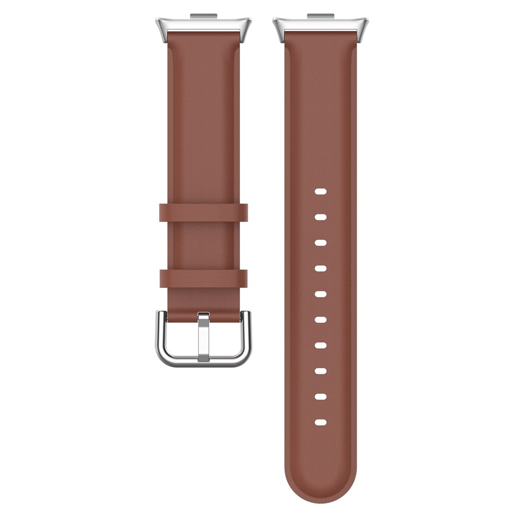 Genu bőr karkötő a Xiaomi Smart Band 10 Pro/9 Pro/8 Pro/Redmi Watch 6/5/4 készülékekhez – barna