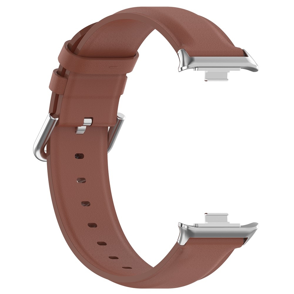Genu bőr karkötő a Xiaomi Smart Band 10 Pro/9 Pro/8 Pro/Redmi Watch 6/5/4 készülékekhez – barna