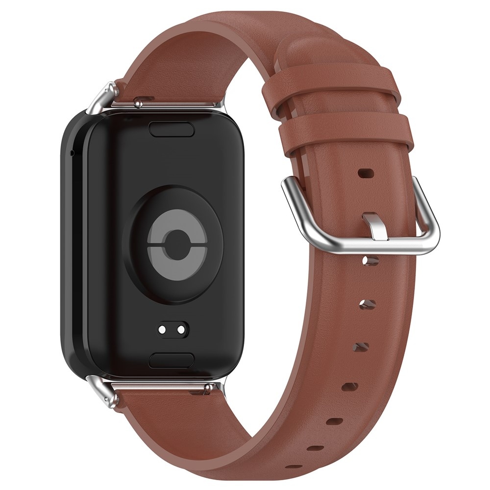 Genu bőr karkötő a Xiaomi Smart Band 10 Pro/9 Pro/8 Pro/Redmi Watch 6/5/4 készülékekhez – barna