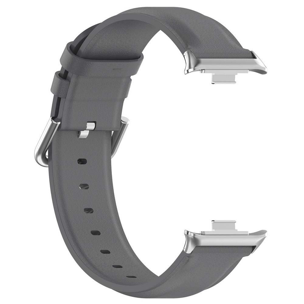 Genu bőr szíj a Xiaomi Smart Band 10 Pro/9 Pro/8 Pro/Redmi Watch 6/5/4 készülékekhez – szürke