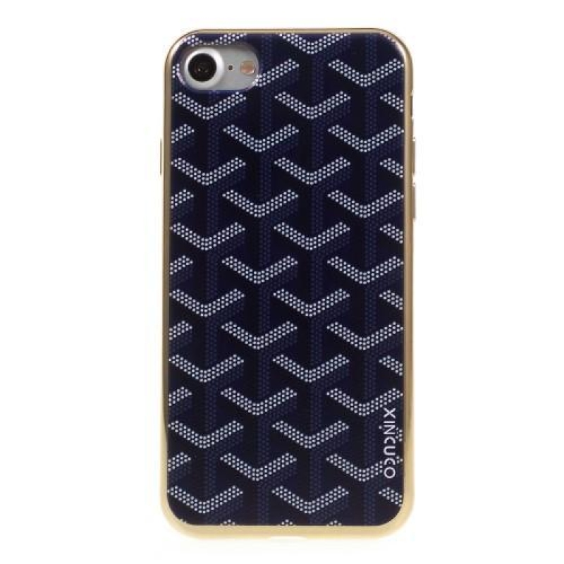 Geometrikus zselés tok iPhone 8 és iPhone 7 készülékhez - sötétkék