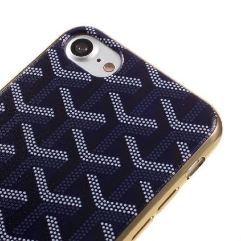 Geometrikus zselés tok iPhone 8 és iPhone 7 készülékhez - sötétkék