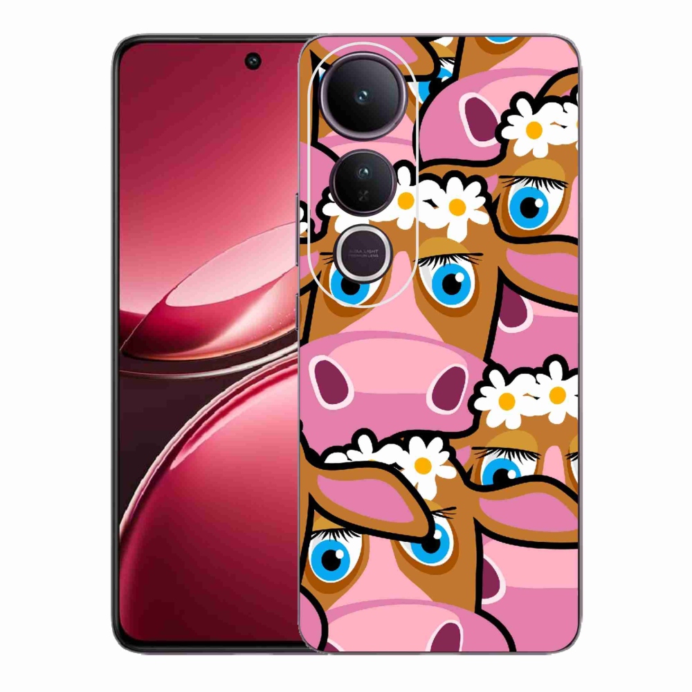 Gél borítás mmCase a Vivo V50 Lite 4G/5G készülékhez - karikatúra tehénnel