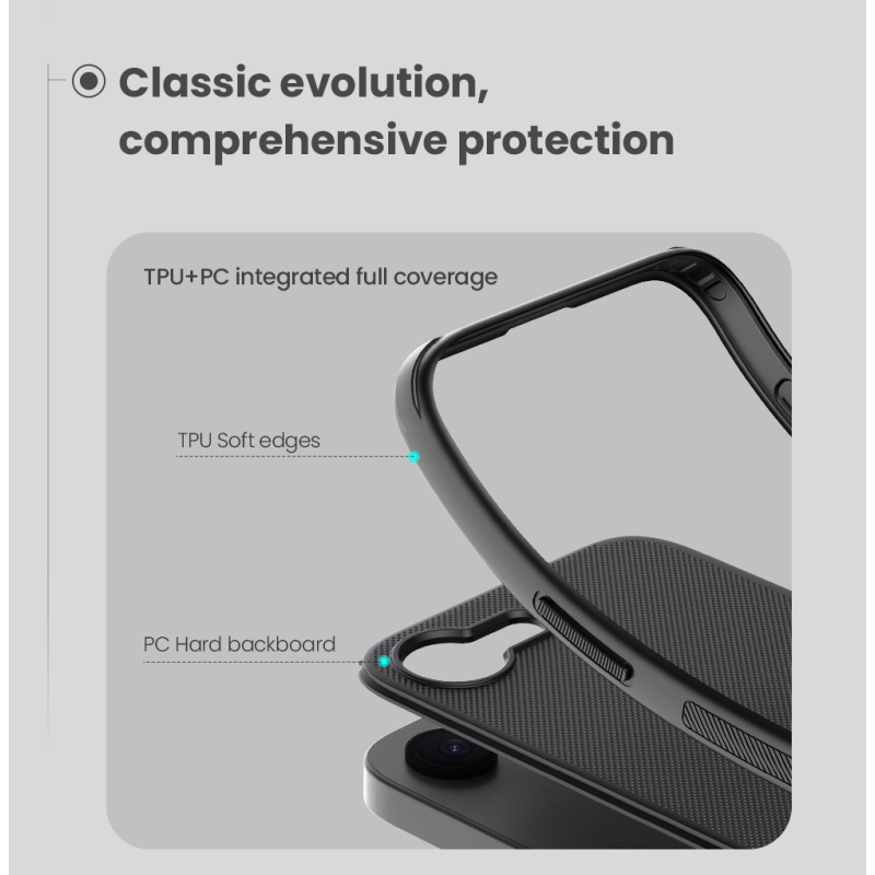 Nillkin Super Frosted PRO mágneses hátlap Apple iPhone 16e Fekete