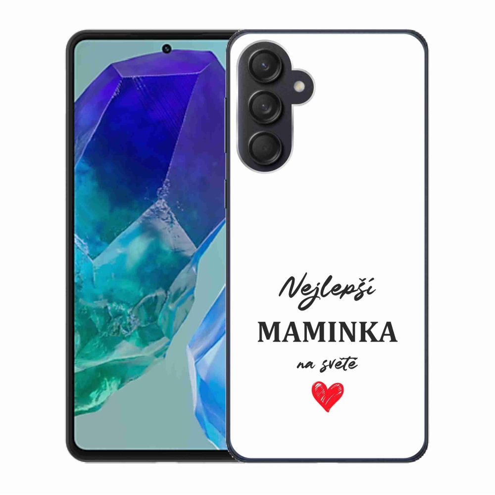 Gél borító mmCase Samsung Galaxy M55 5G - legjobb anya 1 fehér háttér