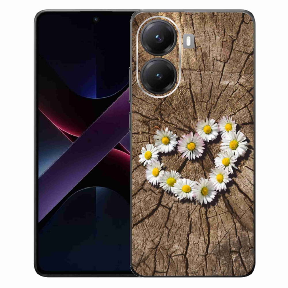 Gél borítás mmCase a Xiaomi Poco X7 Pro 5G számára - százszorszépek szíve