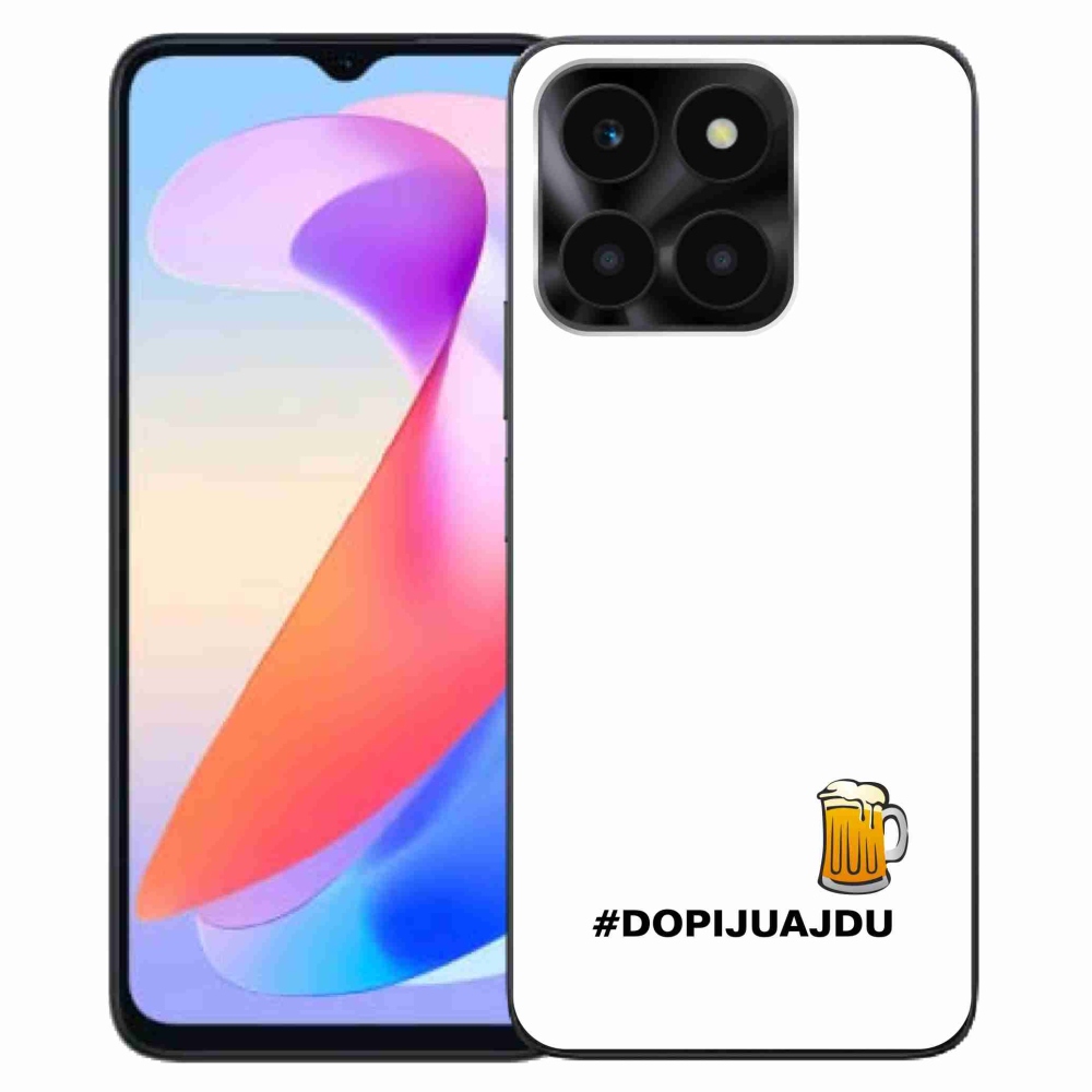 Gél borítás mmCase a Honor X6a számára - sör motívum 1 fehér háttér