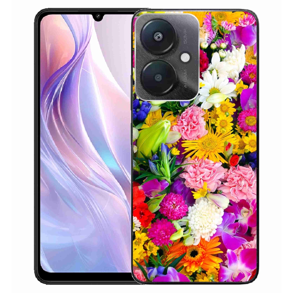 Gél borító mmCase a Xiaomi Redmi 13C 5G számára - virágok 12