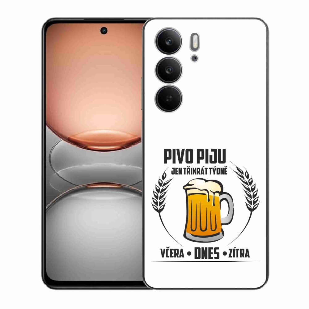 Gel Cover mmCase mmCase a Realme C75 készülékhez - sör motívum fehér háttérrel