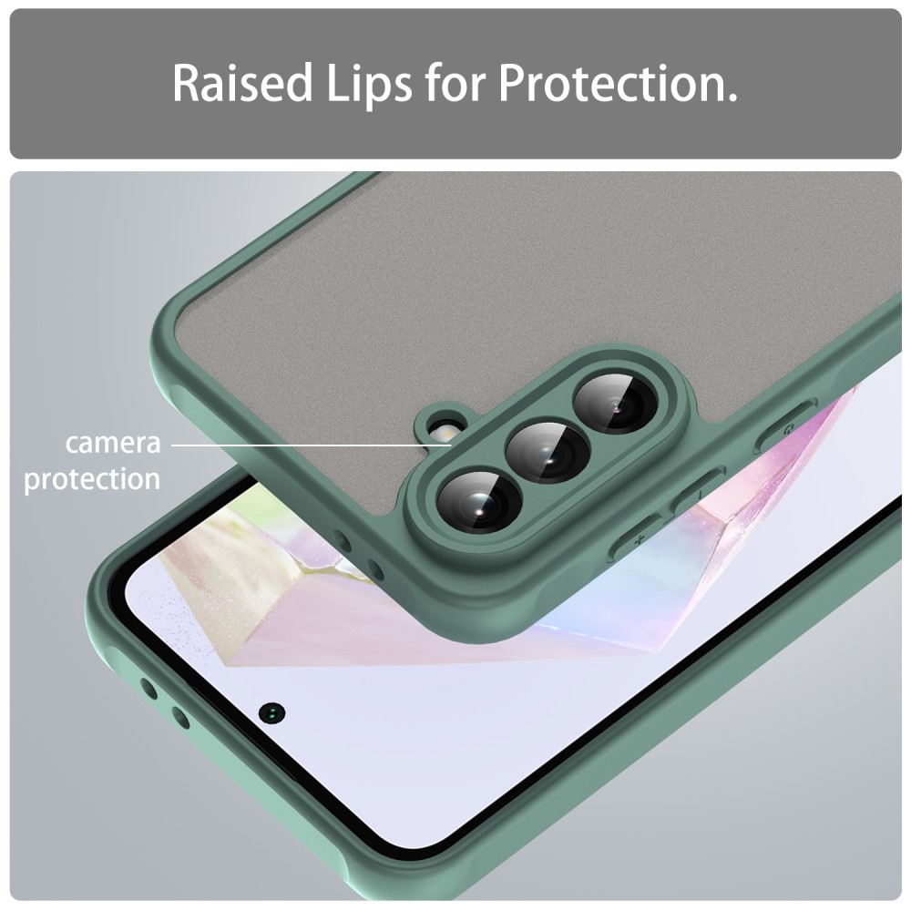 Zselés tok kemény hátlappal Samsung Galaxy A56 5G - zöld