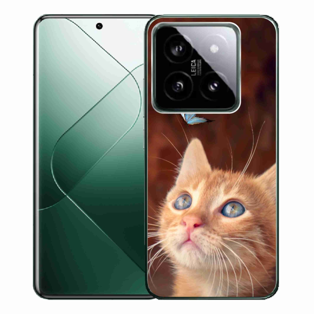 Gél borítás mmCase a Xiaomi 14 Pro-hoz - pillangó és cica