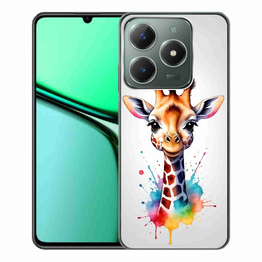 Zselés borítás mmCase a Realme C61 készülékhez - zsiráf 1