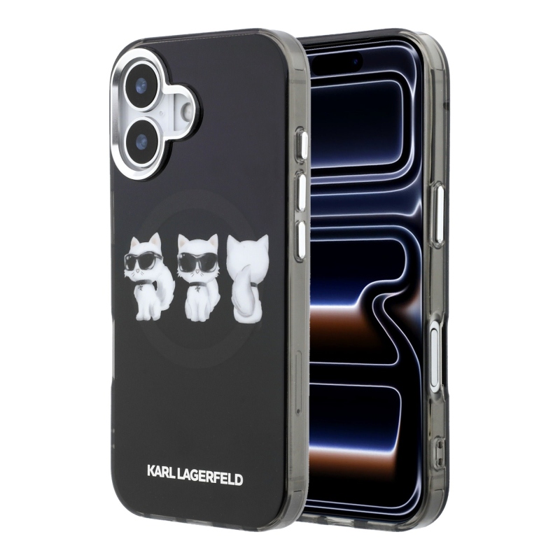 Karl Lagerfeld IML Choupette Trio vízfesték MagSafe hátlapi borító iPhone 17 készülékhez