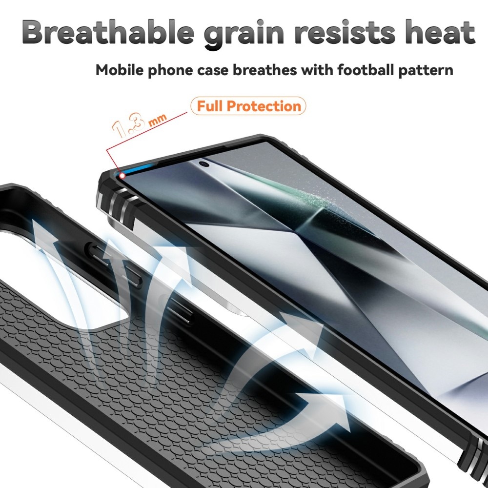 Gyűrűálló borítás Samsung Galaxy S25 Ultra készülékhez - ezüst