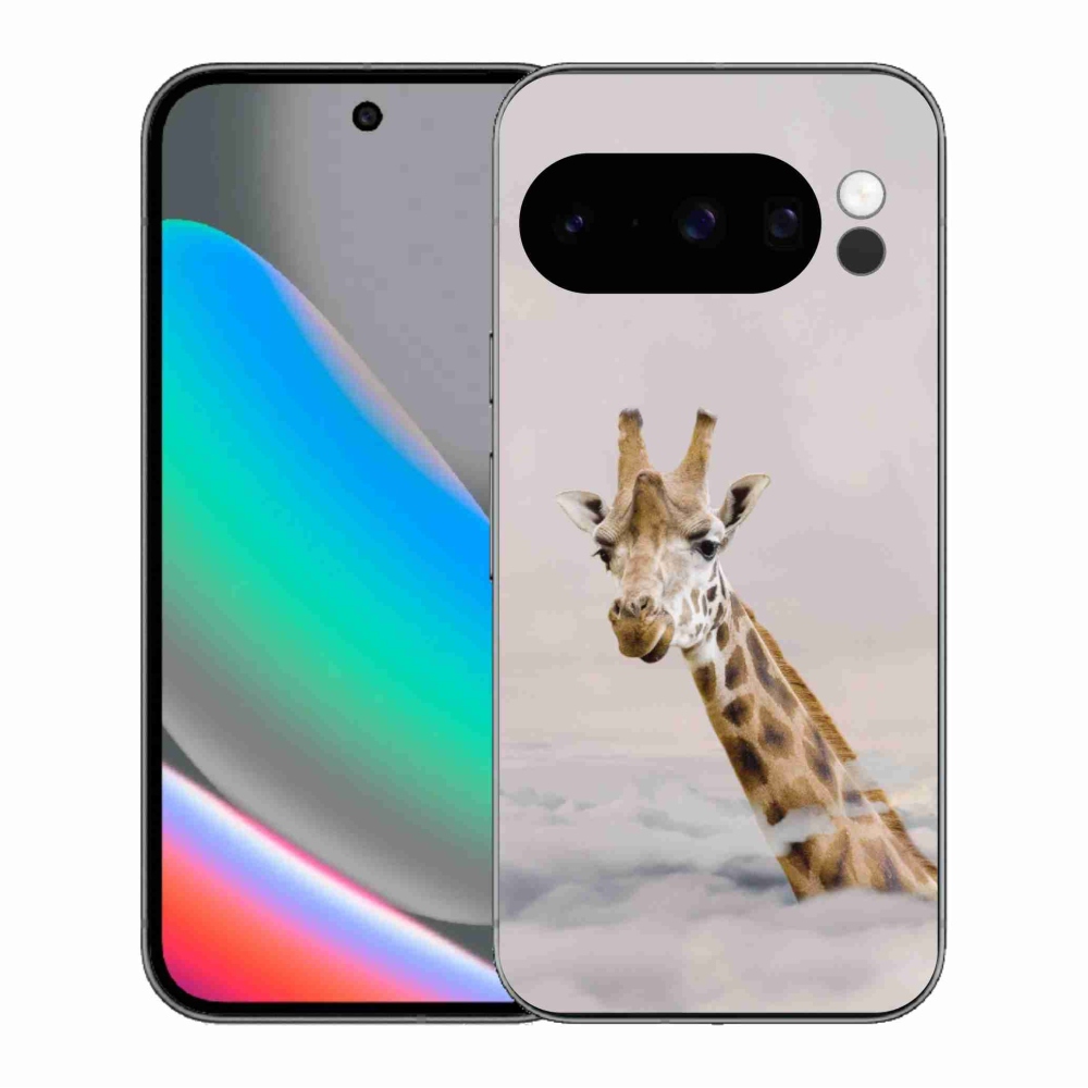 Gél borítás mmCase a Google Pixel 10 Pro számára - zsiráf a felhőkben