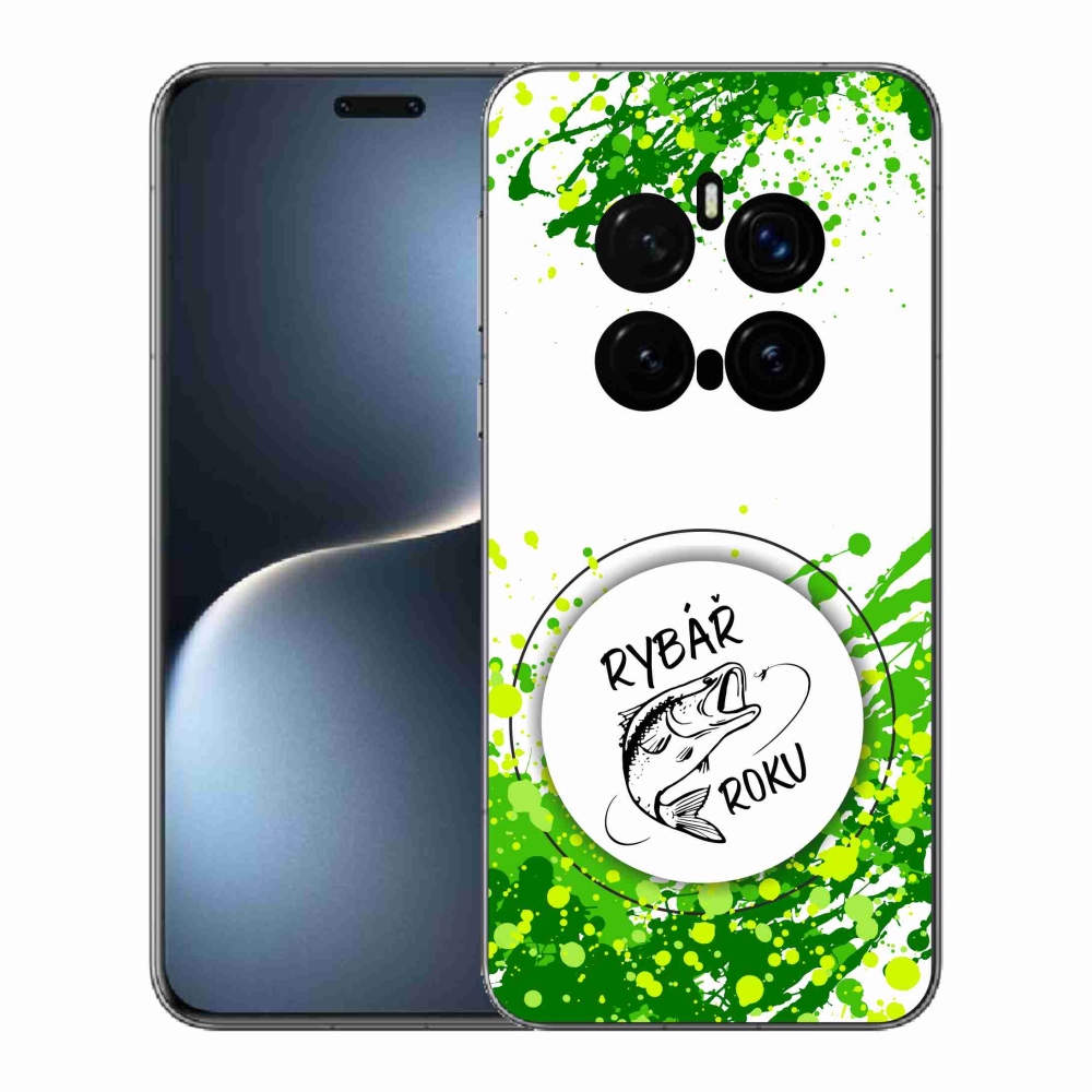 Gél borító mmCase a Honor Magic 7 Pro 5G-n - az év horgásza fehér háttérrel