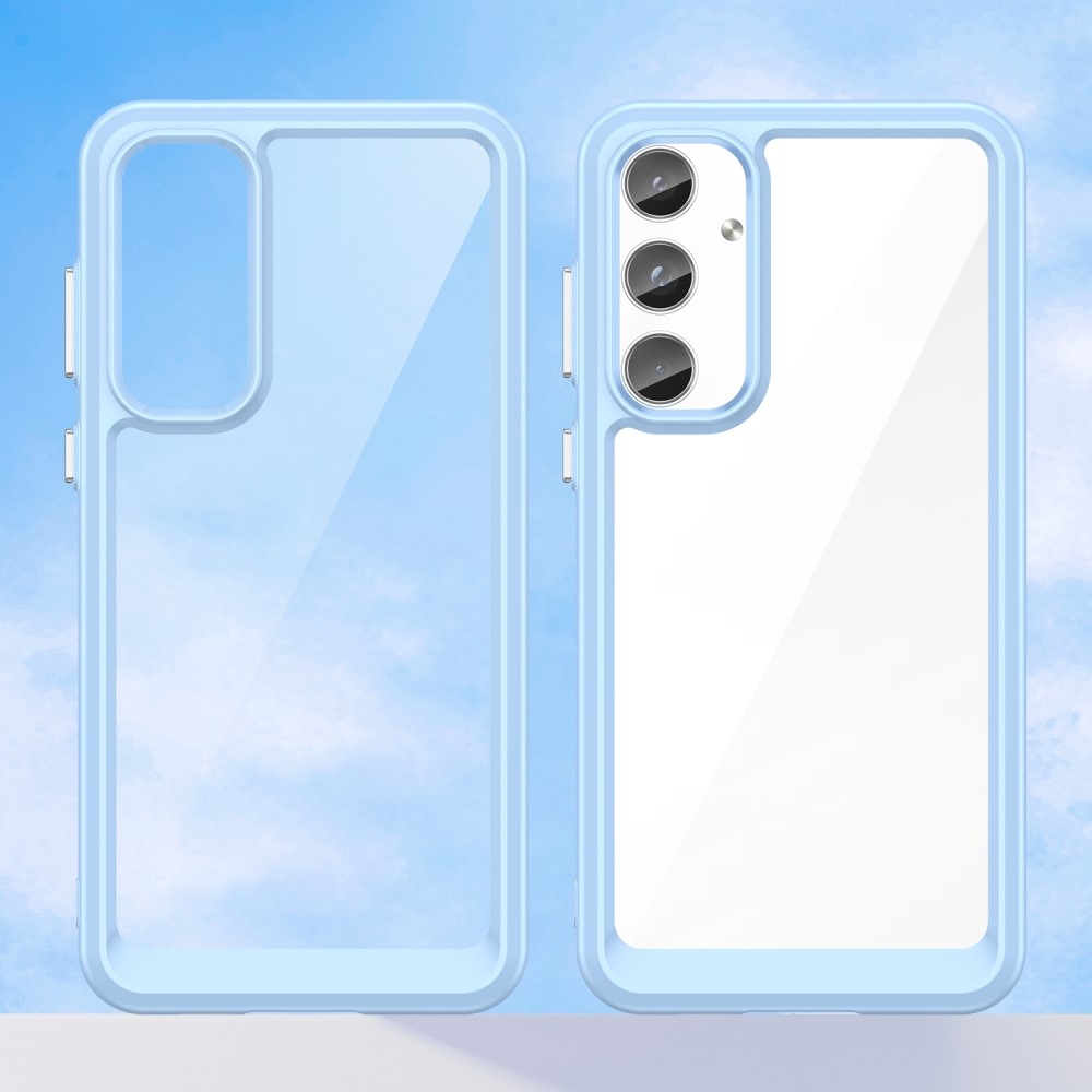 Gél tok kemény hátlappal Samsung Galaxy A55 5G készülékhez - kék