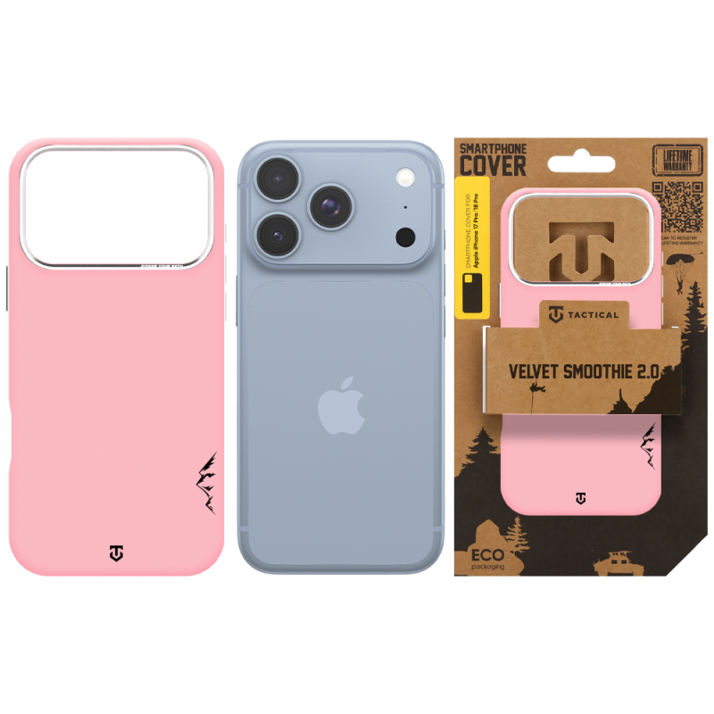 Tactical MagForce Velvet Smoothie 2.0 tok az Apple iPhone 18 Pro/17 Pro-hoz – Pink Panther