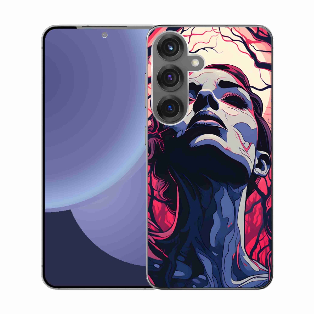 Gél borítás mmCase Samsung Galaxy S25 - absztrakt arc