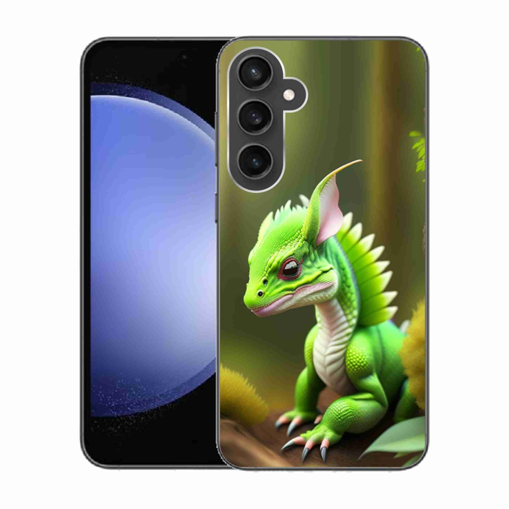 Zselés borítás mmCase Samsung Galaxy S23 FE készülékhez - zöld sárkány