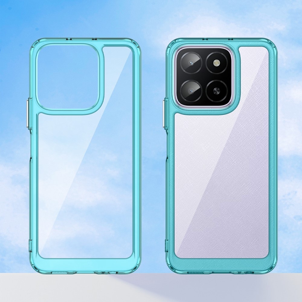 Gél tok fix hátlappal a Honor X6b készülékhez - világoskék színben