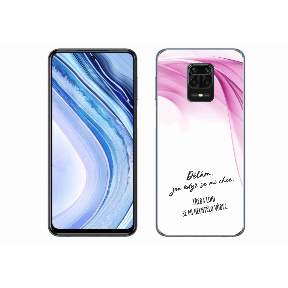 Gél borító mmCase a Xiaomi Redmi Note 9S-hez - vicces szöveg 12 fehér háttérrel